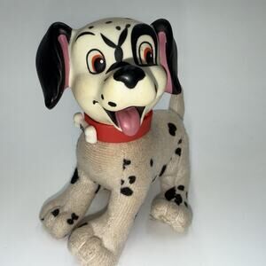 Vintage 101 Dalmatians Dalmatian Plush Vinyl Head Dog Toy